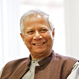 Prof Muhammad Yunus also recipient of the US Presidential Medal of Freedom and the Congressional Gold Medal