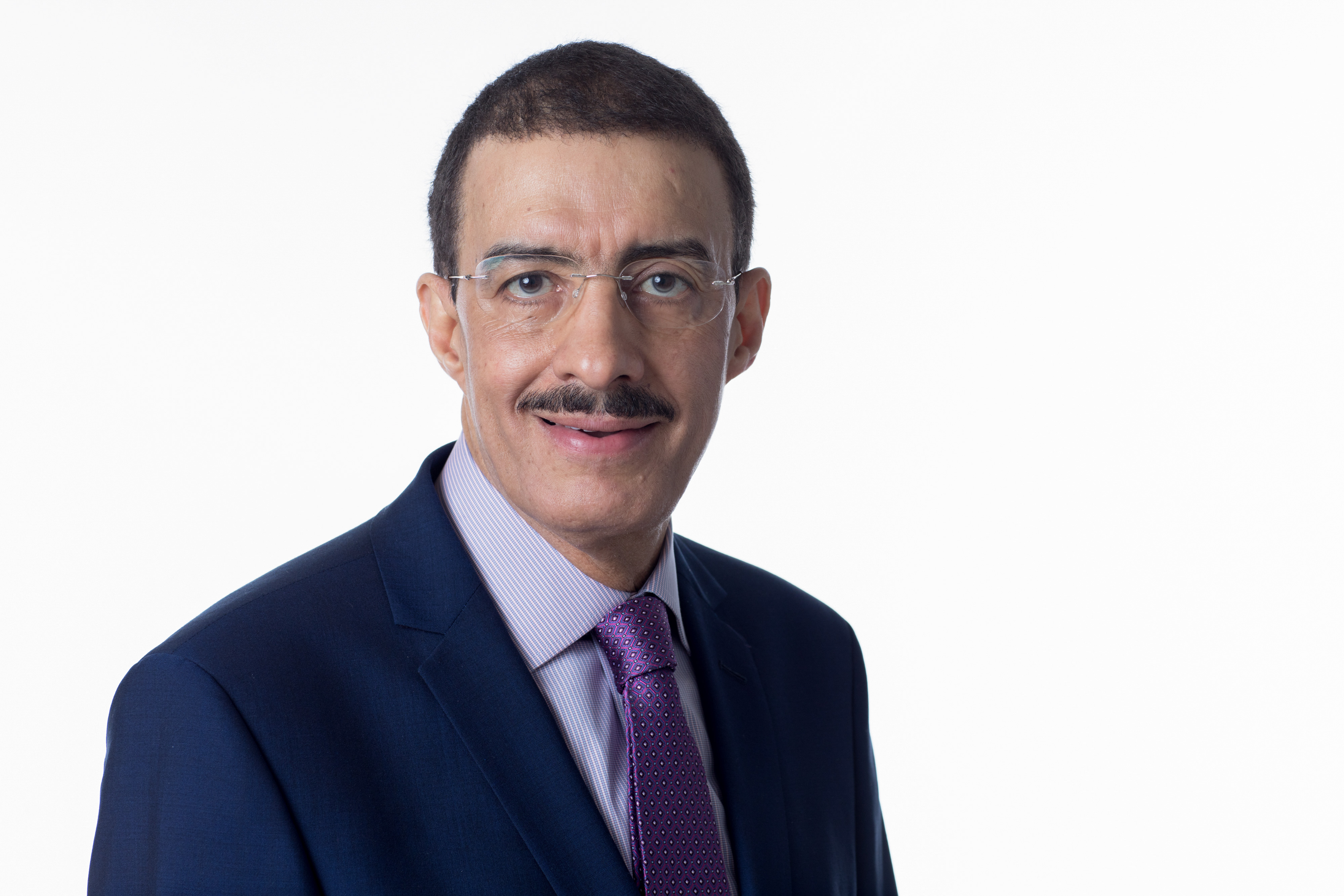 Bandar Bin Mohammed Al-Hajjar, chairman of the Islamic Development Bank, poses for a photograph following a Bloomberg Television interview in London, U.K., on Monday, Feb. 19, 2018. Islamic Development Bank (IDB) offers loans, equity financing, leasing, installment sales, trade and development projects financing, foreign direct investments, and infrastructure and properties investments services. Photographer: Jason Alden/Bloomberg via Getty Images