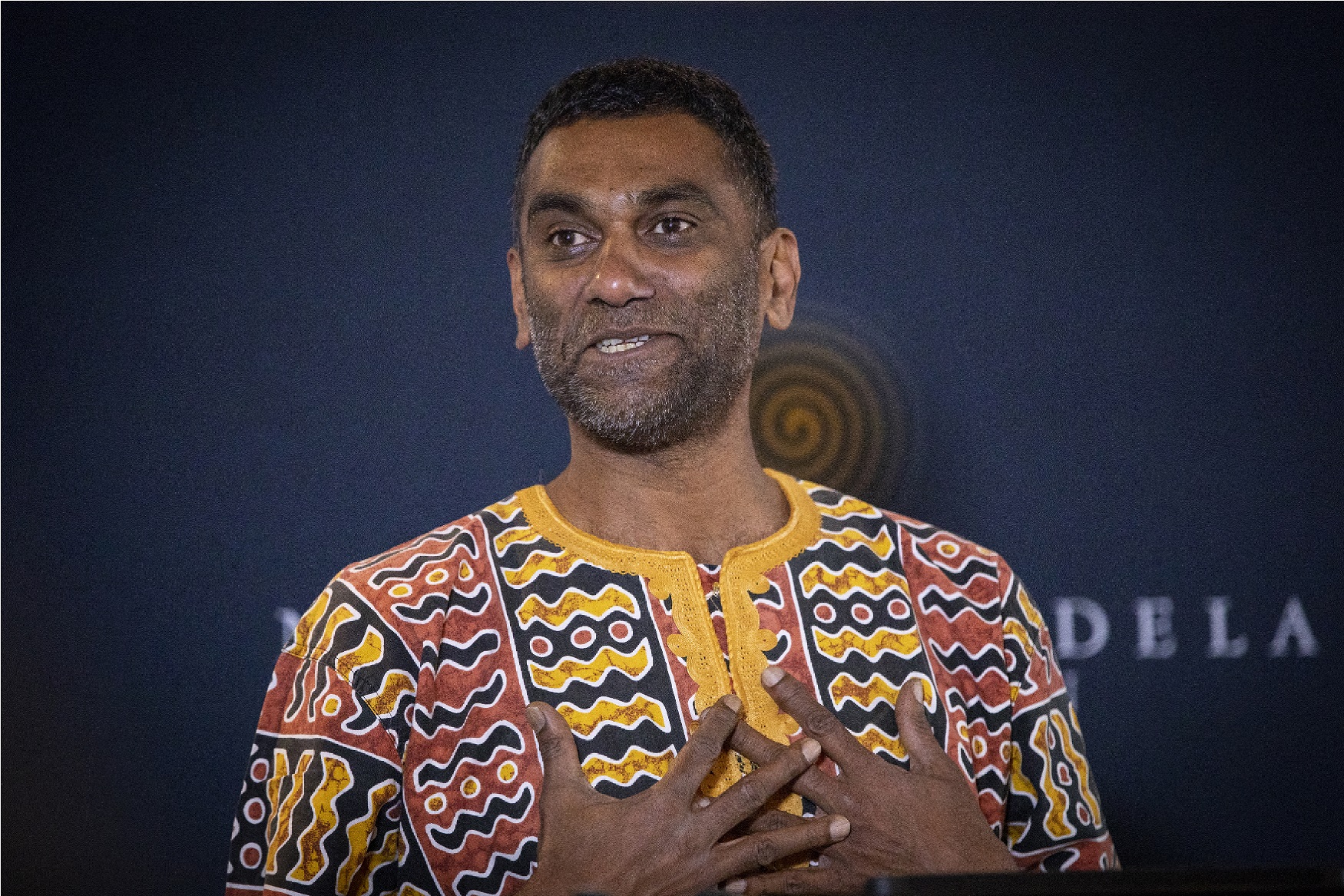 Kumi Naidoo Secretary General of Amnesty International, at his inaugural press conference at the Nelson Mandela Foundation in Johannesburg, South Africa, 16 August 2018.